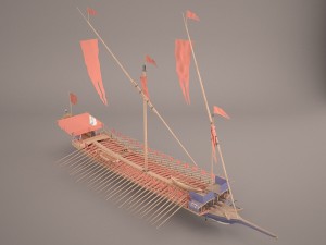 greek ancient boat 3Dモデル