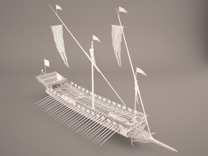 greek ancient boat 3Dモデル