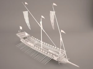 greek ancient boat 3D Model
