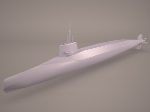 uss dallas ssn 700 with dry deck shelter 1 3D Model