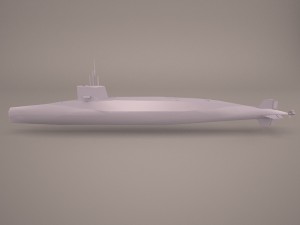 uss dallas ssn 700 with dry deck shelter 1 3D Model