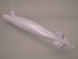 uss dallas ssn 700 with dry deck shelter 1 3D Model