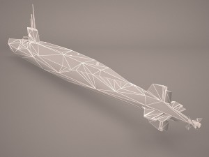 uss dallas ssn 700 with dry deck shelter 1 3D Model