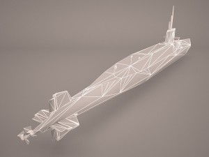 uss dallas ssn 700 with dry deck shelter 1 3D Model
