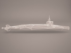 uss dallas ssn 700 with dry deck shelter 1 3D Model