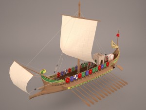 roman ship 3Dモデル