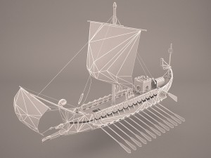 roman ship 3Dモデル