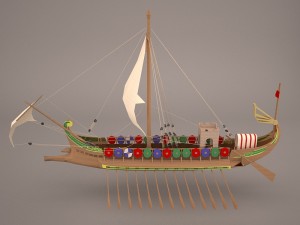 roman ship 3Dモデル