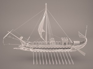 roman ship 3Dモデル