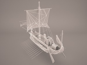 roman ship 3Dモデル
