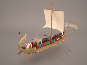 roman ship 3Dモデル