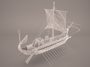 roman ship 3Dモデル