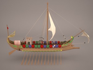 roman ship 3Dモデル