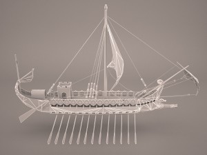 roman ship 3Dモデル