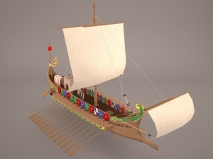 roman ship 3Dモデル