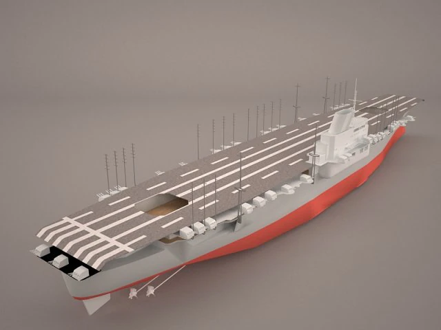 shokaku carrier 3D Model .c4d .max .obj .3ds .fbx .stl .blend