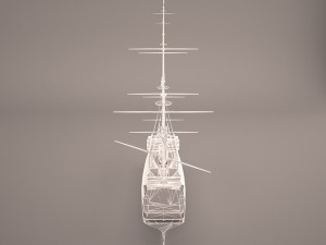 english galeon hms revenge 1577 3Dモデル