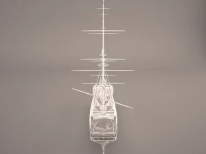 english galeon hms revenge 1577 3D Model
