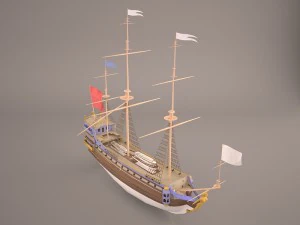 english galeon hms revenge 1577 3D Model