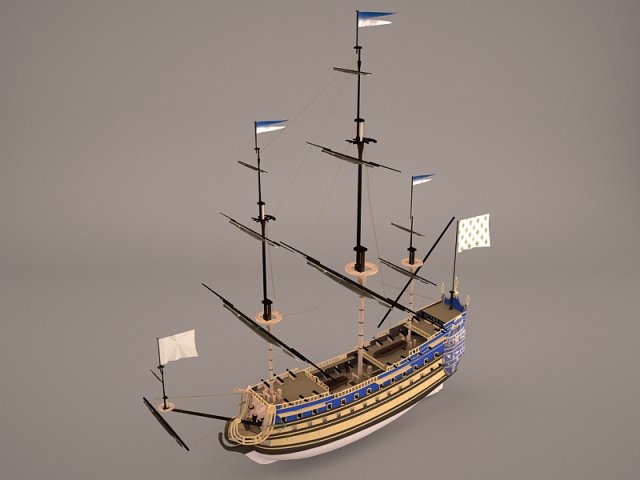 english galeon hms revenge 1577 3Dモデル .c4d .max .obj .3ds .fbx .stl .blend 