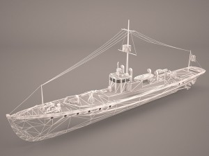 aviso comet imperial german navy 3D Модель