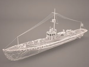 aviso comet imperial german navy 3D Model