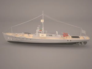 aviso comet imperial german navy 3D Model