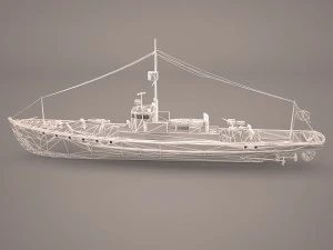 aviso comet imperial german navy 3D Model