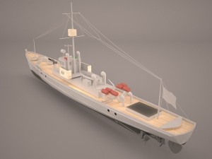 aviso comet imperial german navy 3D Модель
