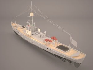 aviso comet imperial german navy 3D Model