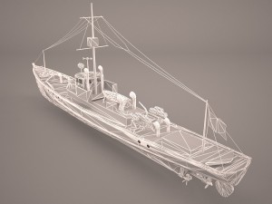 aviso comet imperial german navy 3D Модель