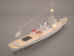aviso comet imperial german navy 3D Модель