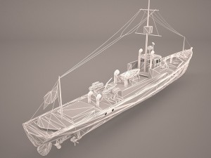 aviso comet imperial german navy 3D Модель