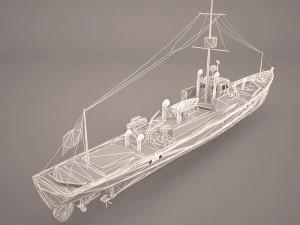 aviso comet imperial german navy 3D Model