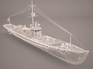 aviso comet imperial german navy 3D Модель