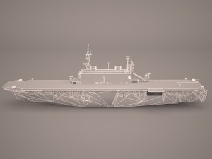 uss nassau lha-4 Modello 3D