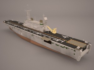 uss nassau lha-4 Modello 3D