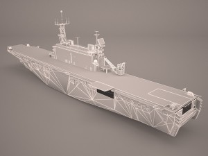 uss nassau lha-4 Modello 3D