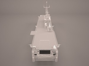 uss nassau lha-4 Modello 3D