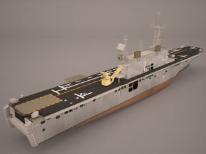uss nassau lha-4 Modello 3D