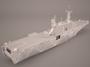 uss nassau lha-4 Modello 3D
