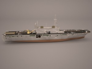 uss nassau lha-4 Modello 3D