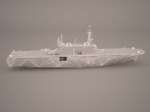 uss nassau lha-4 Modello 3D