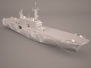 uss nassau lha-4 Modello 3D
