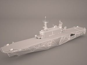 uss nassau lha-4 Modello 3D