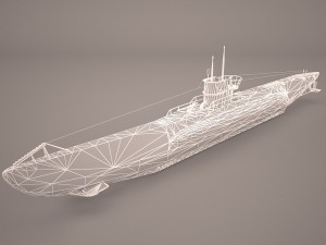 u-boat type viic Model 3D