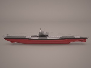 u-boat type viic Model 3D