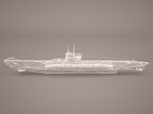u-boat type viic Model 3D