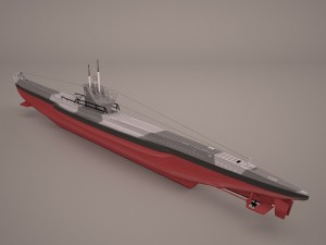 u-boat type viic Model 3D