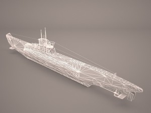 u-boat type viic Model 3D